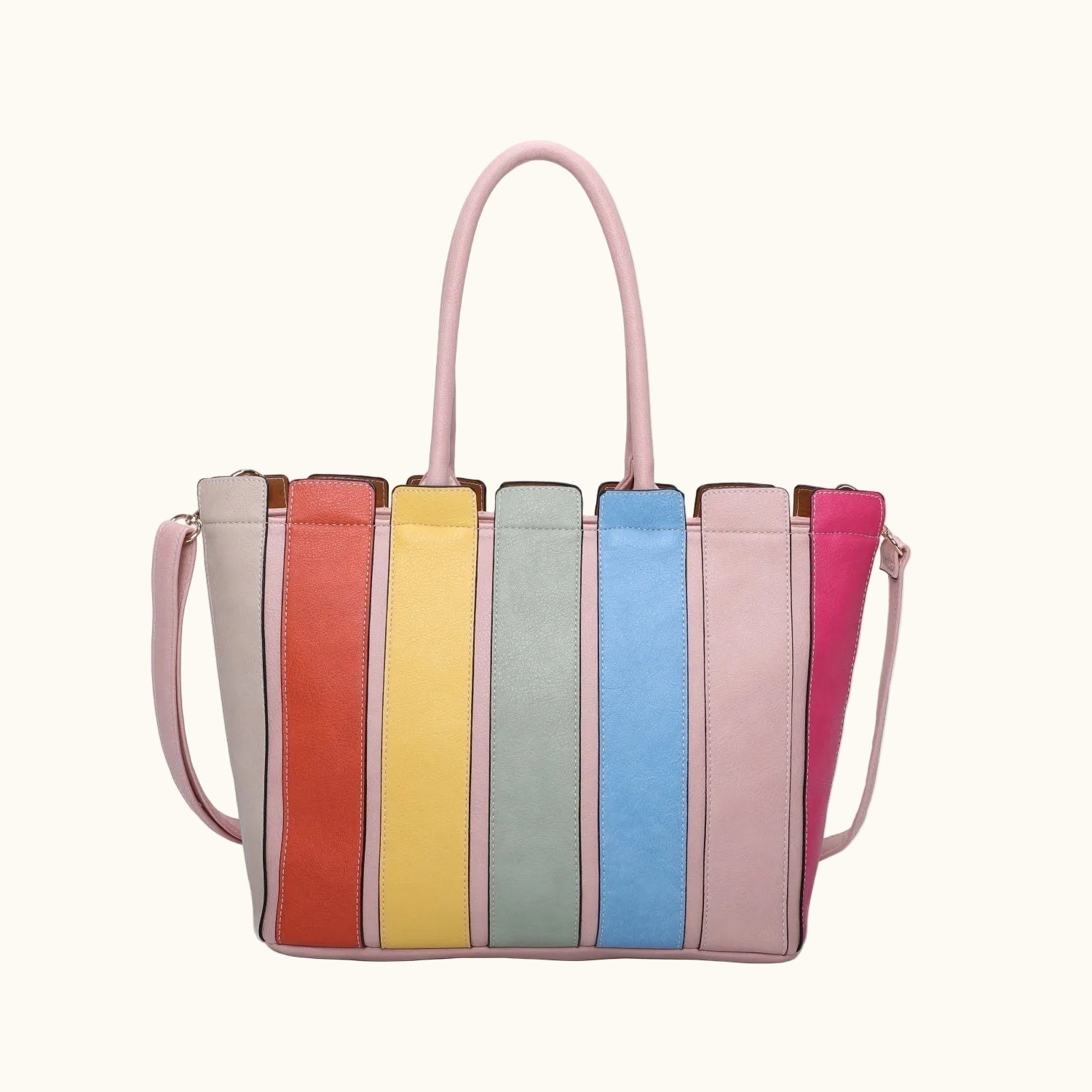 894 Multi Colour Striped Bag