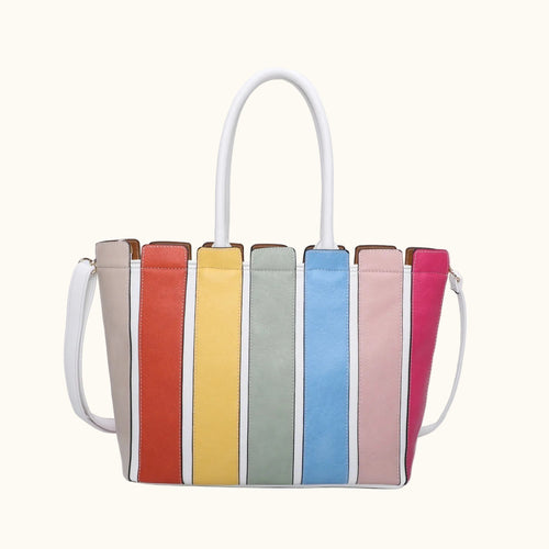 894 Multi Colour Striped Bag