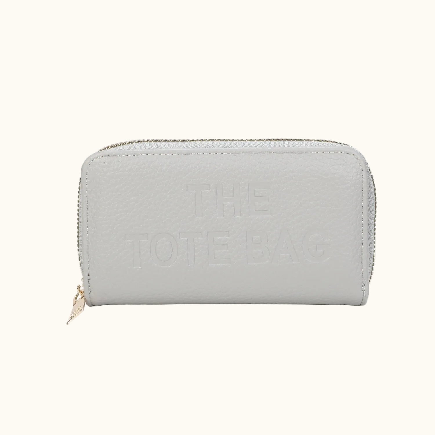 Light gray wallet with 'Bally' branding on a white background