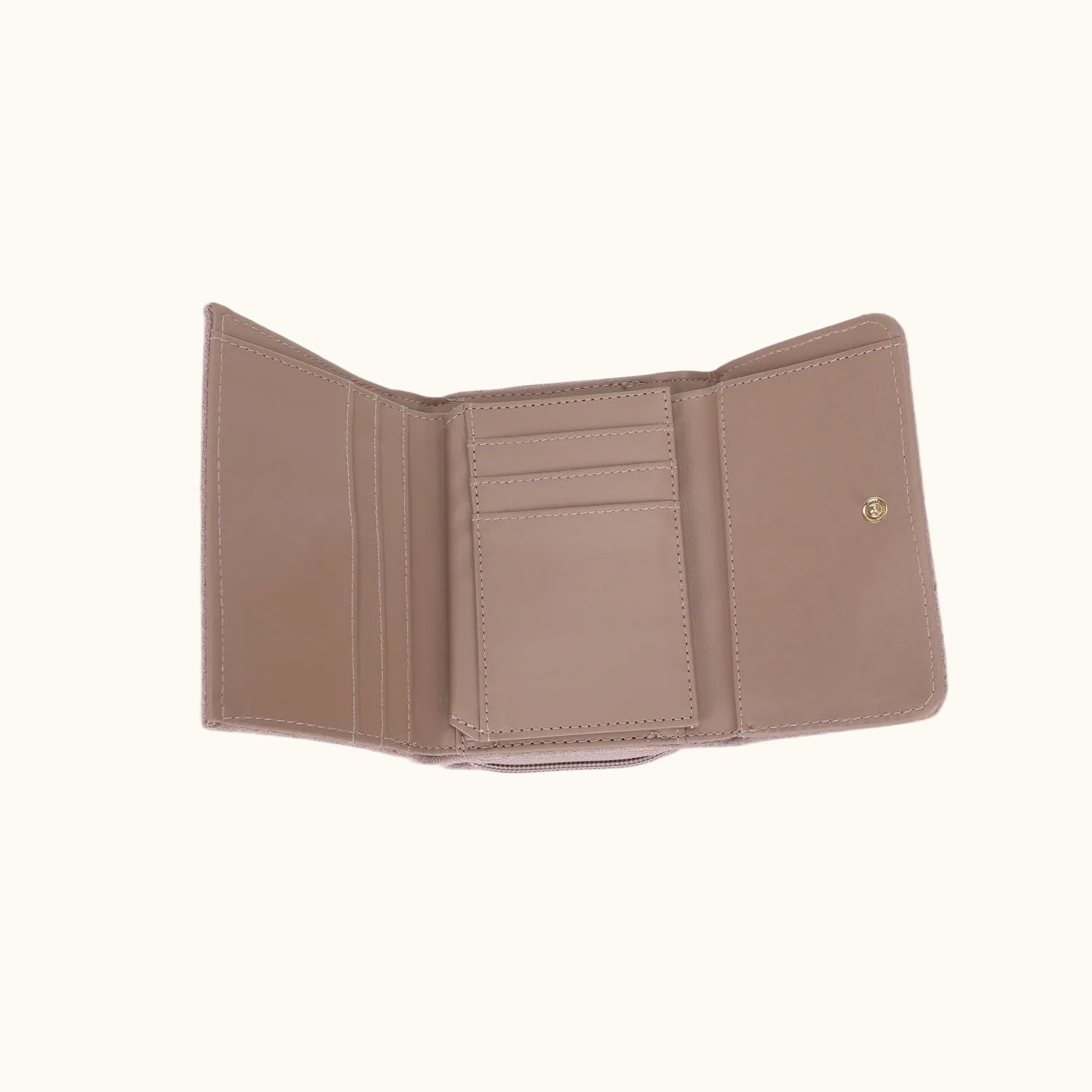 Brown leather wallet on a white background