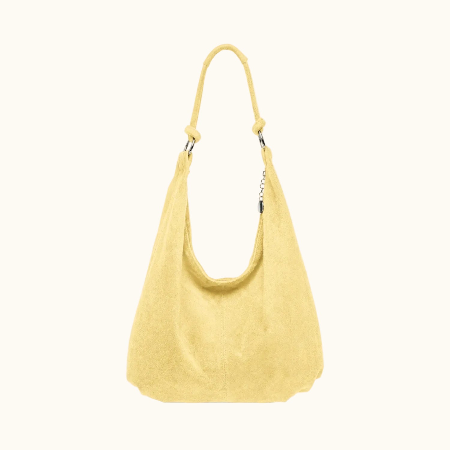 Yellow handbag on a white background